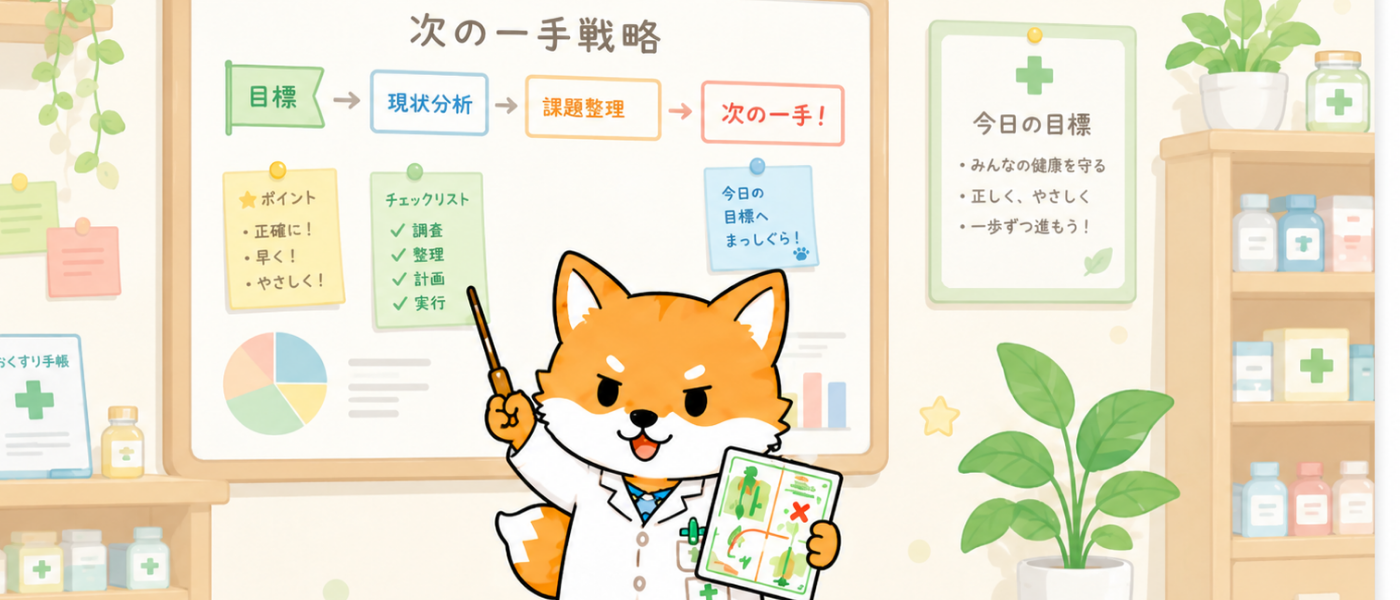 先読みキツネの現場イラスト